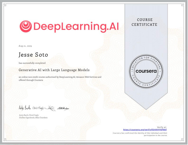 DeepLearning.AI | Generative AI with Large Language Models