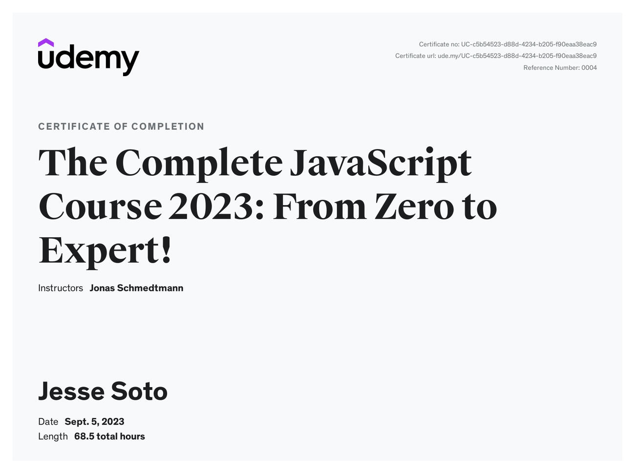 Udemy | The Complete JavaScript Course 2023: From Zero to Expert